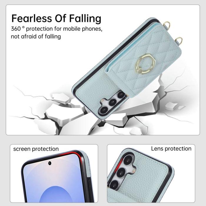 OEM - Mobilfodral för Samsung Galaxy S26 Plus Konstläder + TPU - Blå