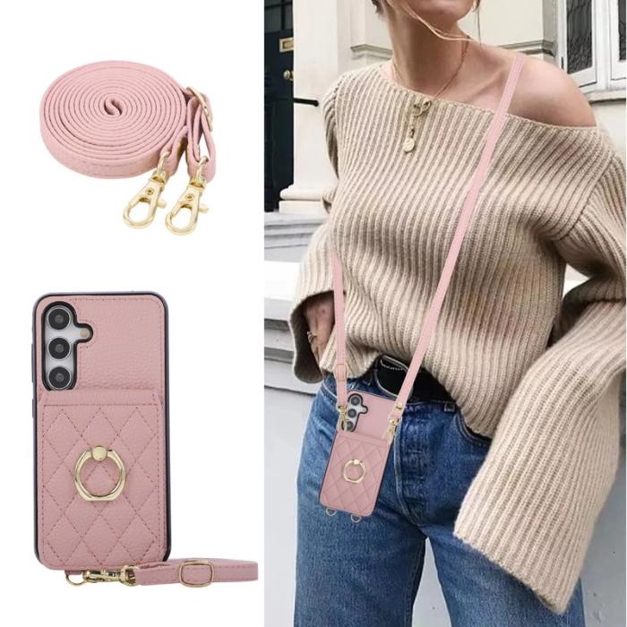 OEM - Mobilfodral för Samsung Galaxy S26 Plus Konstläder + TPU - Rosa