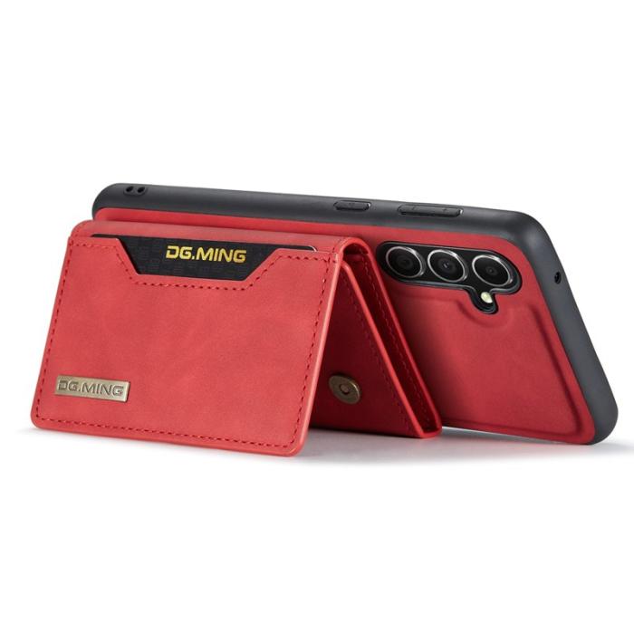DG.MING - DG.Ming Mobilfodral för Samsung Galaxy S26 Plus Konstläder Tri-Fold - Röd