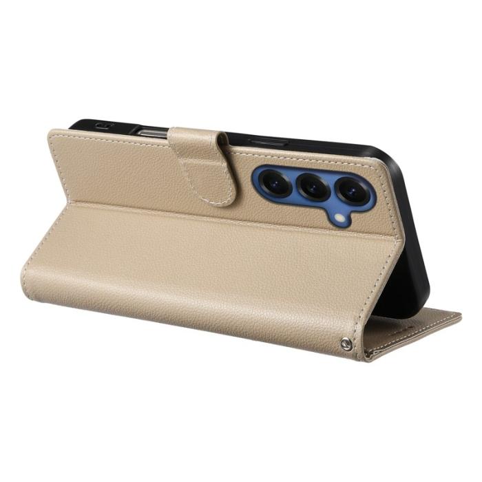 OEM - Plånboksfodral för Samsung Galaxy S26 Plus Magnetiskt Konstläder - Aprikos