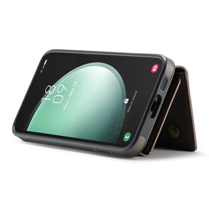 DG.MING - DG.Ming Mobilfodral för Samsung Galaxy S26 Plus Magnetiskt Konstläder - Kaffe