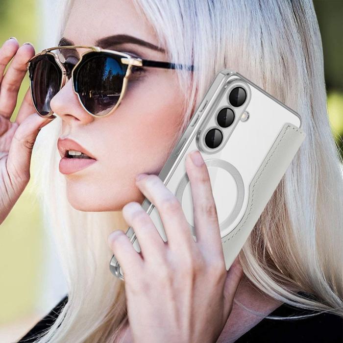 OEM - Mobilfodral för Samsung Galaxy S26 Plus Magnetiskt Konstläder - Titangrå