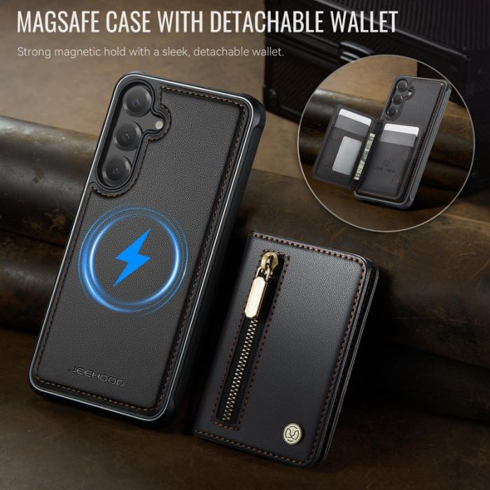 JEEHOOD - JEEHOOD Plånboksfodral för Samsung Galaxy S26 Plus Magnetiskt Kickstand - Svart