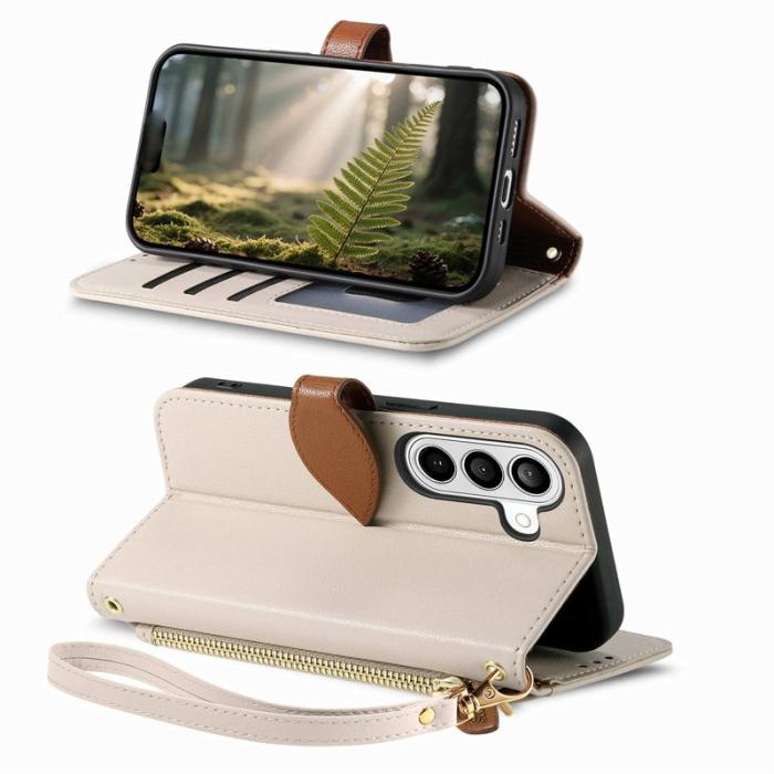 OEM - Mobilfodral för Samsung Galaxy S26 Plus Magnetiskt Konstläder - Beige