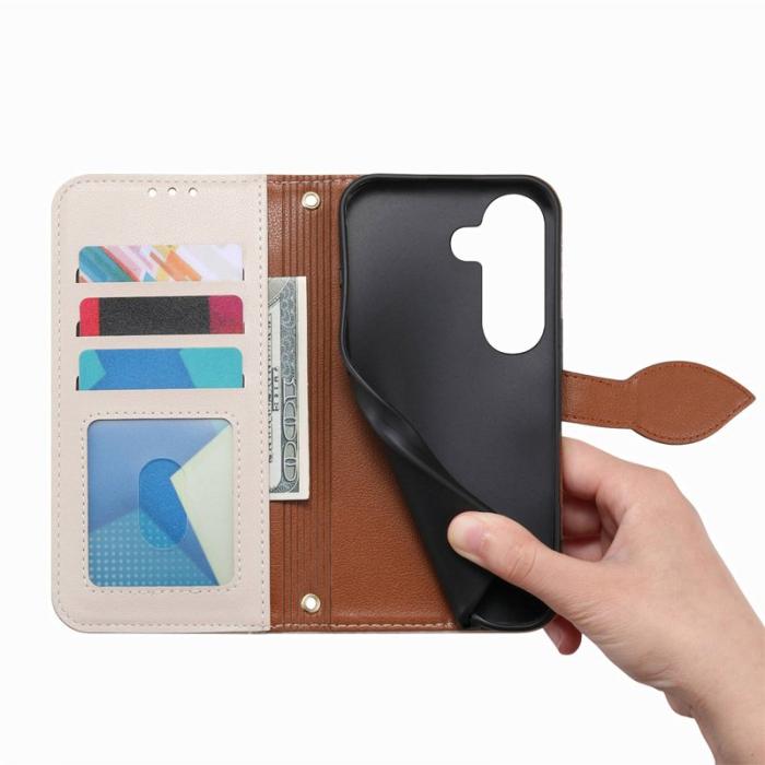 OEM - Mobilfodral för Samsung Galaxy S26 Plus Magnetiskt Konstläder - Beige