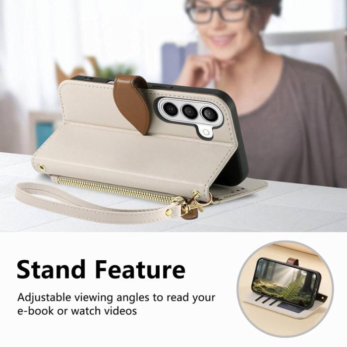 OEM - Mobilfodral för Samsung Galaxy S26 Plus Magnetiskt Konstläder - Beige