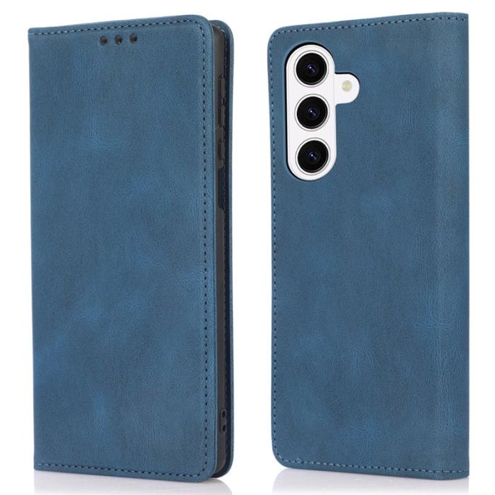 OEM - Plånboksfodral för Samsung Galaxy S26 Plus Magnetiskt Konstläder - Blå