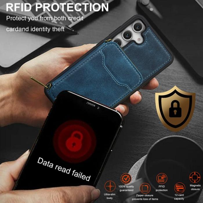 LC.imeeke - LC.IMEEKE Plånboksfodral för Samsung Galaxy S26 Plus Magnetiskt PC + TPU - Blå