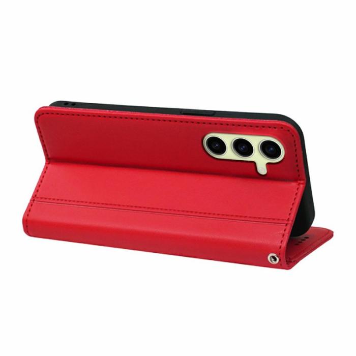OEM - Plånboksfodral för Samsung Galaxy S26 Plus Magnetiskt Konstläder - Röd