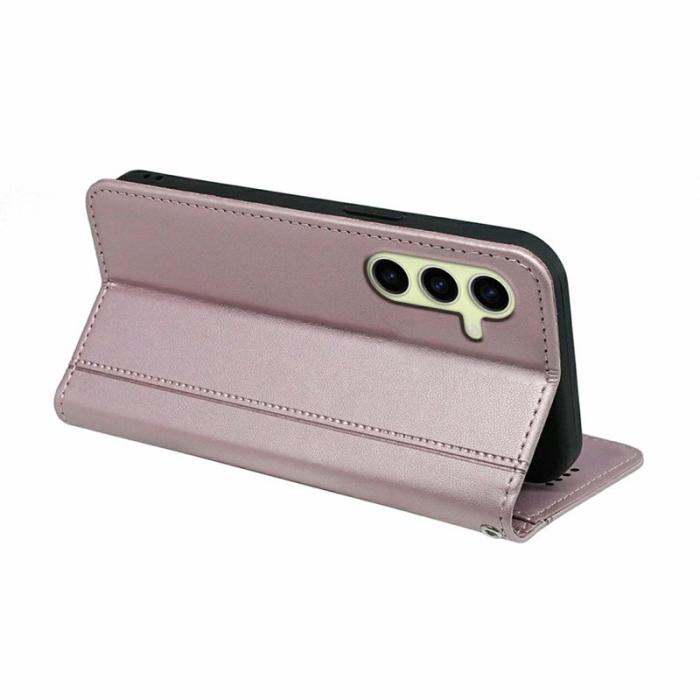 OEM - Plånboksfodral för Samsung Galaxy S26 Plus Magnetiskt Konstläder - Roséguld