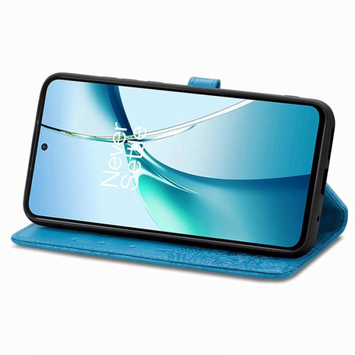 OEM - Plånboksfodral för Samsung Galaxy S26 Plus Mandala Blommor Konstläder - Blå