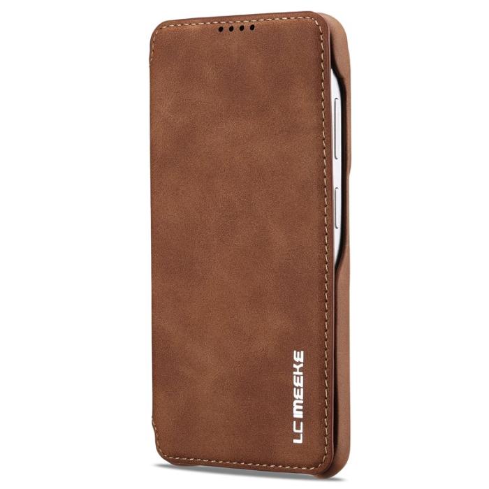 LC.imeeke - LC.IMEEKE Mobilfodral för Samsung Galaxy S26 Plus Med kortfack och ställ - Brun