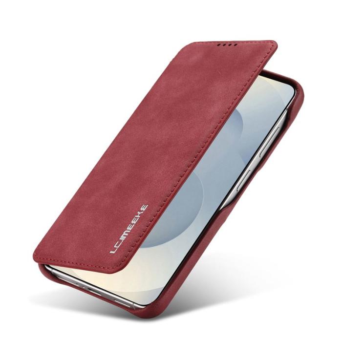 LC.imeeke - LC.IMEEKE Mobilfodral för Samsung Galaxy S26 Plus Med kortfack och ställ - Röd