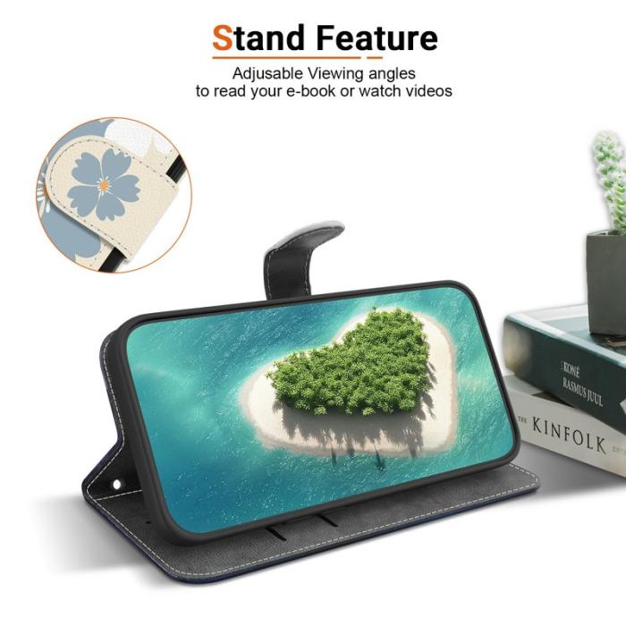 OEM - Plånboksfodral för Samsung Galaxy S26 Plus Mönstertryck Konstläder - Blå