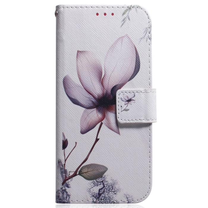 OEM - Plånboksfodral för Samsung Galaxy S26 Plus Mönstertryck Konstläder - Rosa Blomma