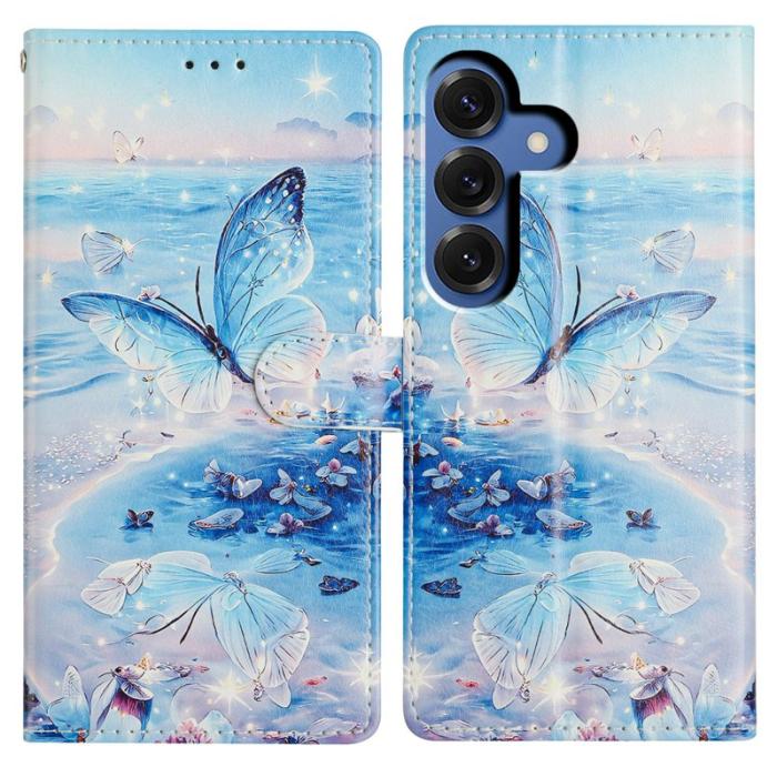 OEM - Plånboksfodral för Samsung Galaxy S26 Plus Mönstertryck Ställ - Ocean Butterfly