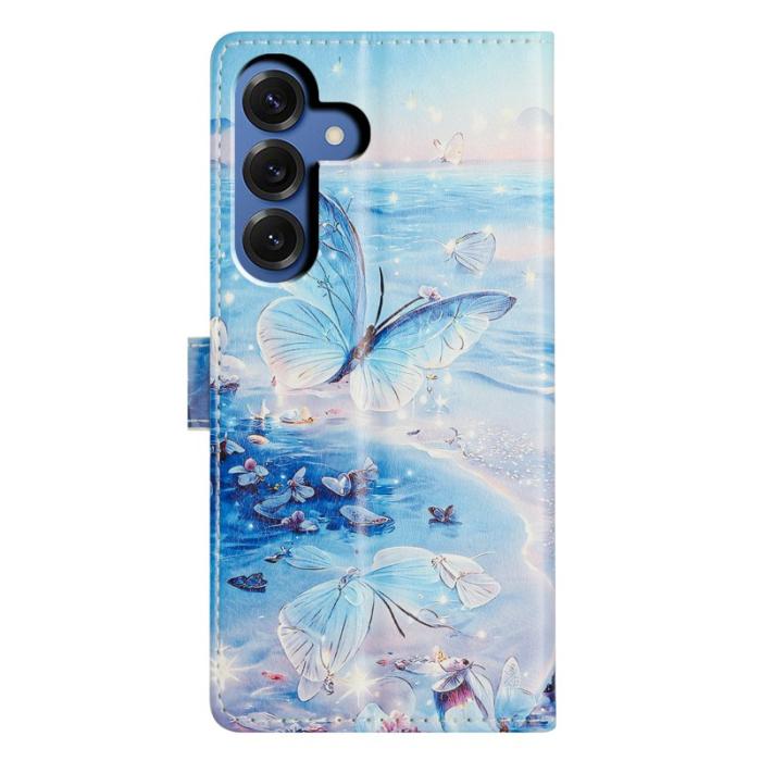 OEM - Plånboksfodral för Samsung Galaxy S26 Plus Mönstertryck Ställ - Ocean Butterfly