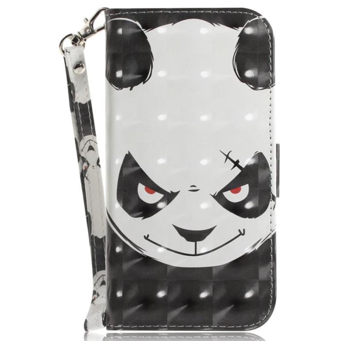 OEM - Plånboksfodral för Samsung Galaxy S26 Plus Mönstertryckt Konstläder Angry Panda