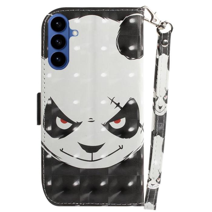 OEM - Plånboksfodral för Samsung Galaxy S26 Plus Mönstertryckt Konstläder Angry Panda