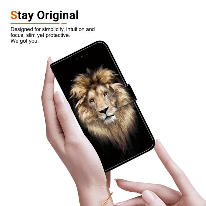 OEM - Plånboksfodral för Samsung Galaxy S26 Plus Mönstertryckt Konstläder - Lion Head