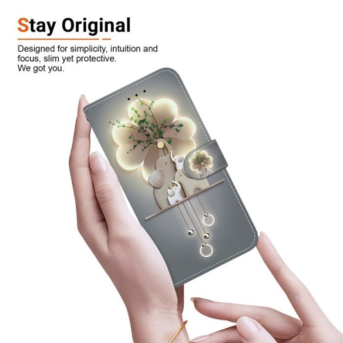 OEM - Plånboksfodral för Samsung Galaxy S26 Plus Mönstertryckt Konstläder Elefanter