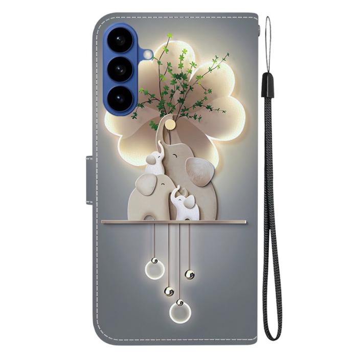 OEM - Plånboksfodral för Samsung Galaxy S26 Plus Mönstertryckt Konstläder Elefanter