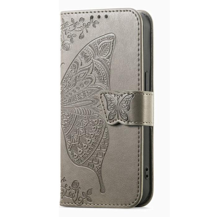 OEM - Plånboksfodral för Samsung Galaxy S26 Plus Konstläder med rem - Grå