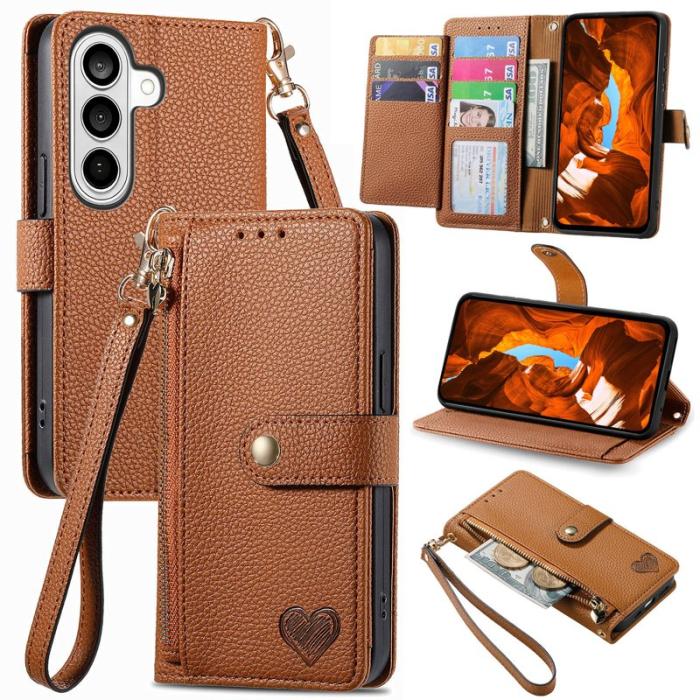 OEM - Plånboksfodral för Samsung Galaxy S26 Plus RFID-blockering - Brun