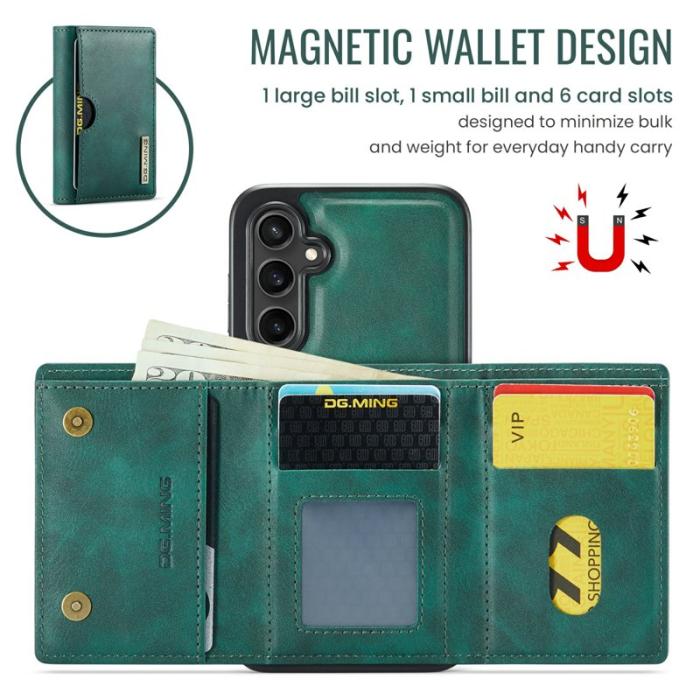 DG.MING - DG.Ming Plånboksfodral för Samsung Galaxy S26 Plus RFID Blocking - Grön