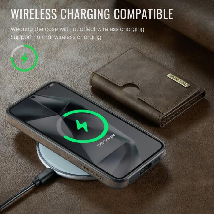 DG.MING - DG.Ming Plånboksfodral för Samsung Galaxy S26 Plus RFID Blocking - Kaffe