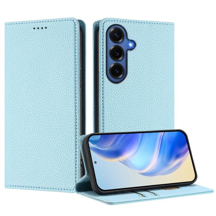 OEM - Plånboksfodral för Samsung Galaxy S26 Plus RFID Blocking Konstläder - Ljusblå