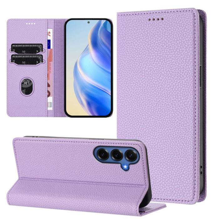 OEM - Plånboksfodral för Samsung Galaxy S26 Plus RFID Blocking Konstläder - Ljuslila