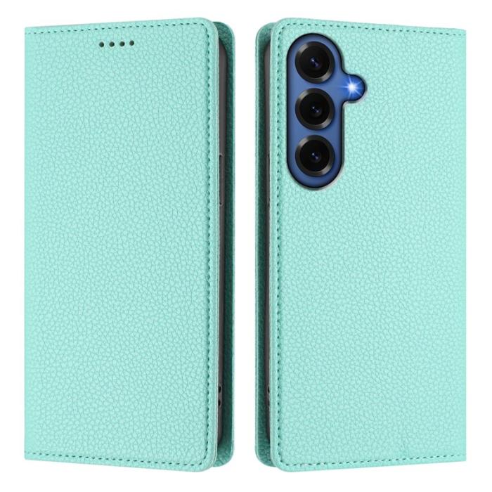 OEM - Plånboksfodral för Samsung Galaxy S26 Plus RFID Blocking Konstläder - Mintgrön