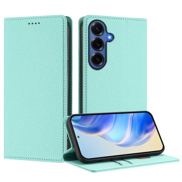 OEM - Plånboksfodral för Samsung Galaxy S26 Plus RFID Blocking Konstläder - Mintgrön