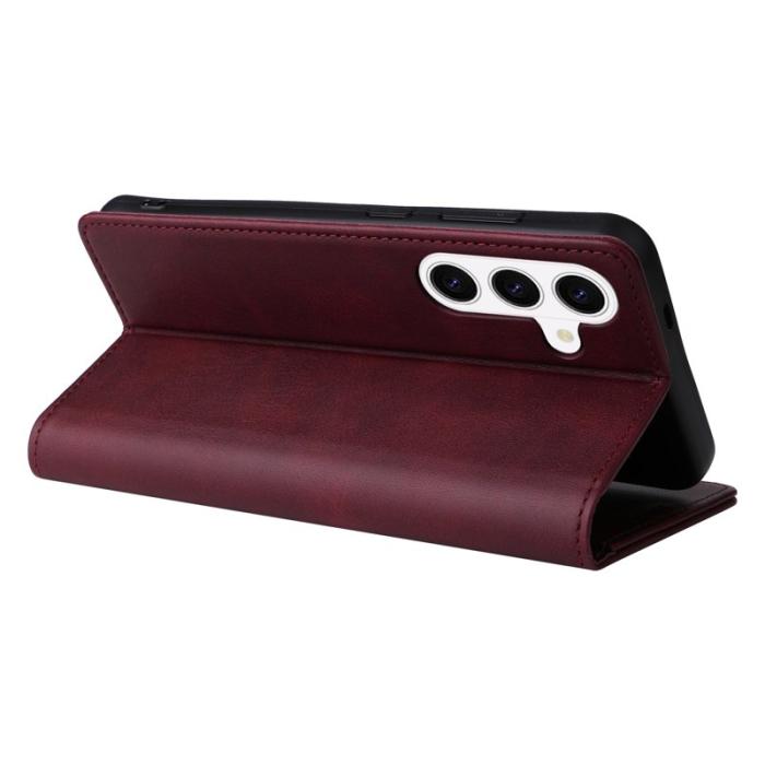 OEM - Plånboksfodral för Samsung Galaxy S26 Plus RFID Blocking Konstläder - Vinröd