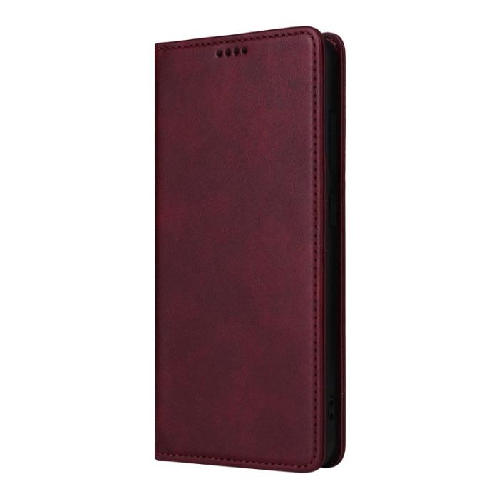 OEM - Plånboksfodral för Samsung Galaxy S26 Plus RFID Blocking Konstläder - Vinröd