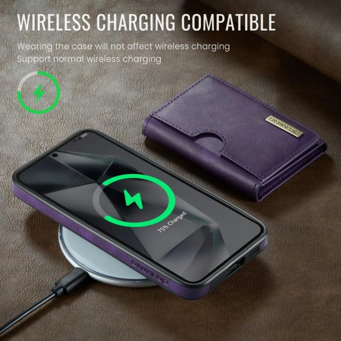 DG.MING - DG.Ming Plånboksfodral för Samsung Galaxy S26 Plus RFID Blocking - Lila