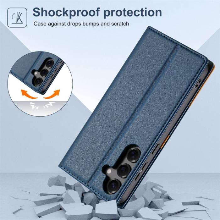 N.BEKUS - N.BEKUS Plånboksfodral för Samsung Galaxy S26 Plus RFID Konstläder - Blå