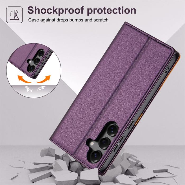 N.BEKUS - N.BEKUS Plånboksfodral för Samsung Galaxy S26 Plus RFID Konstläder - Lila