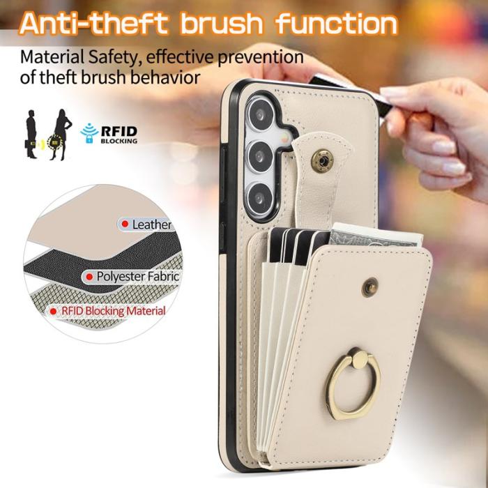 OEM - Mobilfodral för Samsung Galaxy S26 Plus Ringhållare Kickstand TPU - Beige