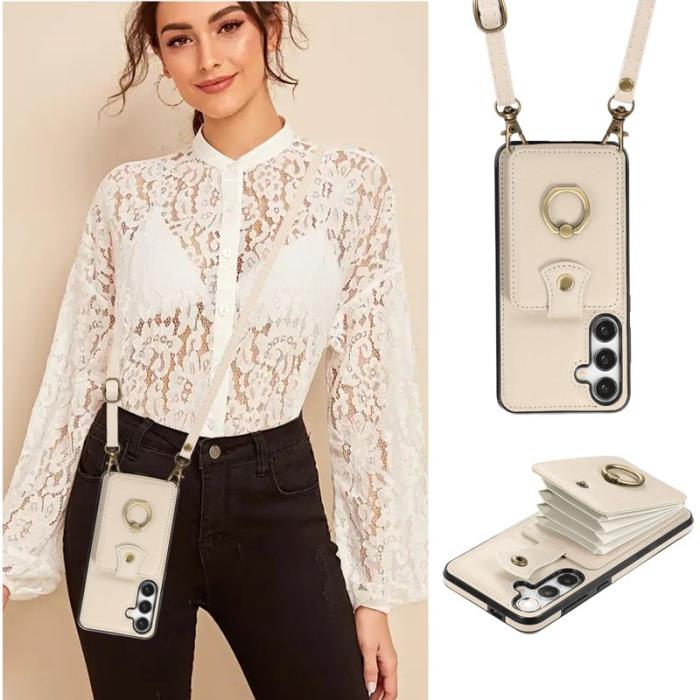 OEM - Mobilfodral för Samsung Galaxy S26 Plus Ringhållare Kickstand TPU - Beige