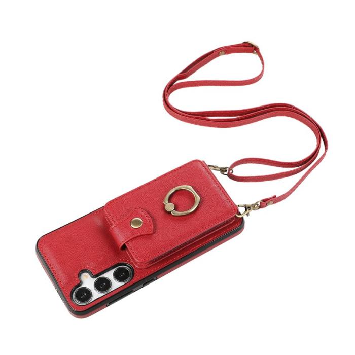 OEM - Mobilfodral för Samsung Galaxy S26 Plus Ringhållare Kickstand TPU - Röd