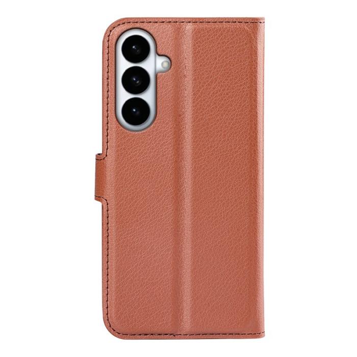 OEM - Plånboksfodral för Samsung Galaxy S26 Plus Ställ Konstläder - Brun