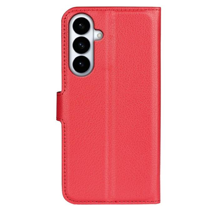 OEM - Plånboksfodral för Samsung Galaxy S26 Plus Ställ Konstläder - Röd