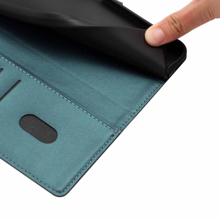 OEM - Plånboksfodral för Samsung Galaxy S26 Plus Ställfunktion Konstläder - Svartgrön