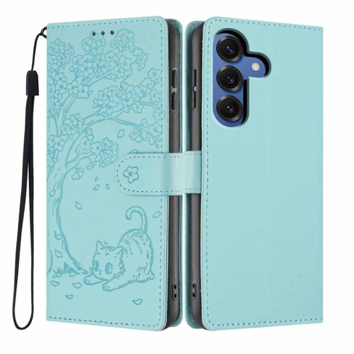 OEM - Plånboksfodral för Samsung Galaxy S26 Plus Ställfunktion Konstläder - Ljusgrön