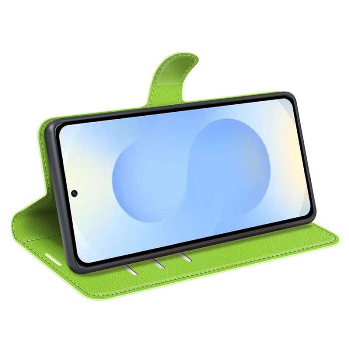 OEM - Plånboksfodral för Samsung Galaxy S26 Plus Stativ Konstläder - Grön
