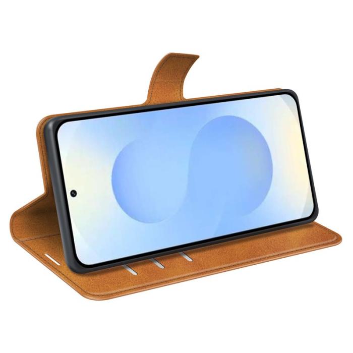 OEM - Mobilfodral för Samsung Galaxy S26 Plus Stativ Konstläder - Gul