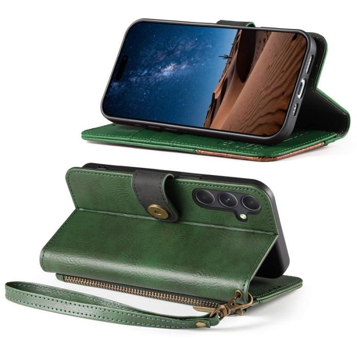 OEM - Mobilfodral för Samsung Galaxy S26 Plus TPU + Konstläder - Grön