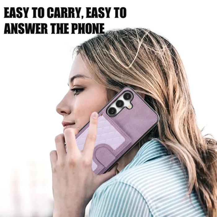 OEM - Mobilfodral för Samsung Galaxy S26 Plus TPU + Konstläder Kickstand - Lila